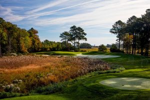 Bunkers of a golf course