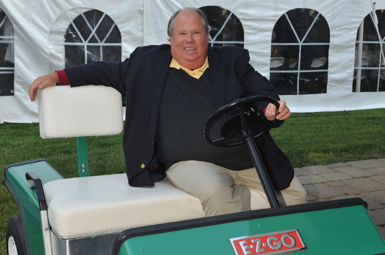 Image of PB Dye on a golf cart